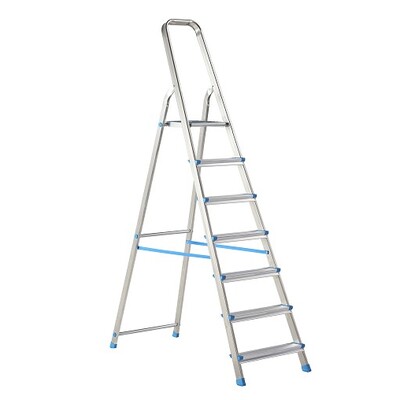 666307: Escabeau ménager Excelsior - 6 + 1 marches - 146 cm - 8,1 kg