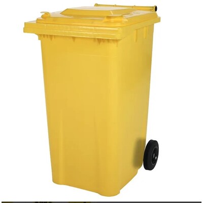 750257: Conteneur mini avec 2 roues - 240 l - JAUNE