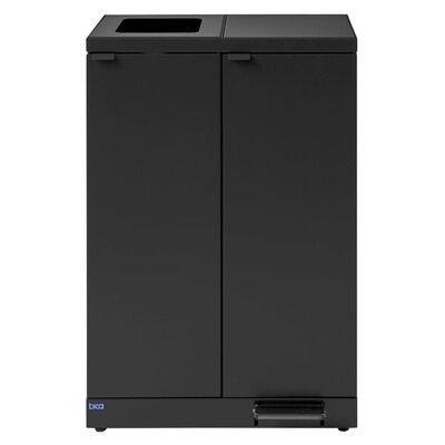 750481: Bomabin Select Bica - 2 x 65 l - NOIR - ouvert/pédale