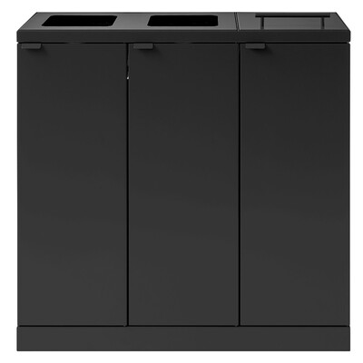 750483: Bomabin Select Bica - 3 x 65 l - NOIR - ouvert/ouvert/couvercle