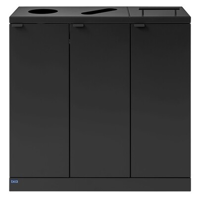 750484: Bomabin Select Bica - 3 x 65 l - NOIR - ronde/fente/couvercle